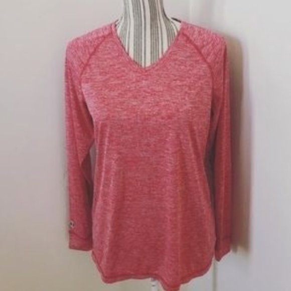 Holloway V-Neck Red Space Dye Athletic Top SZ M - Picture 2 of 7